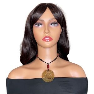 Oriental Crystal Necklace with Jade Pendant